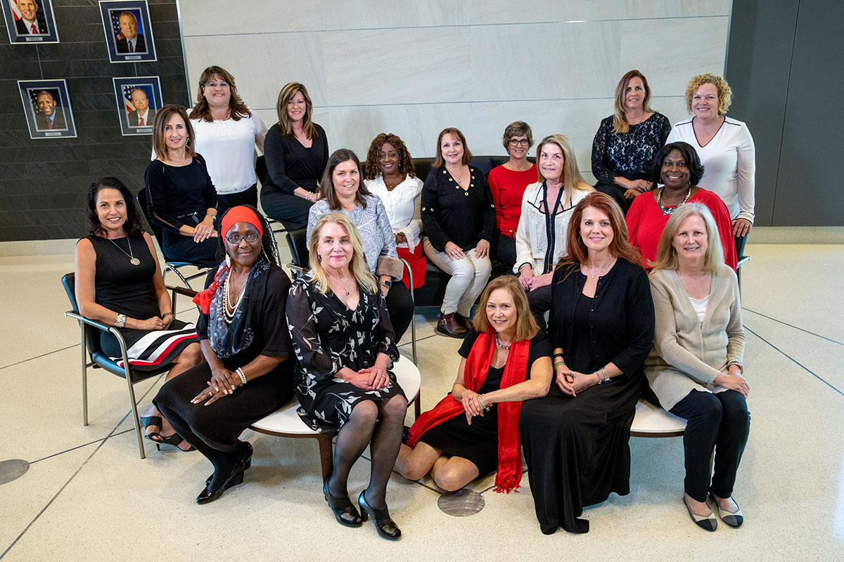 Senior managers at Kennedy Space Center gather to commemorate Women’s History Month in 2020