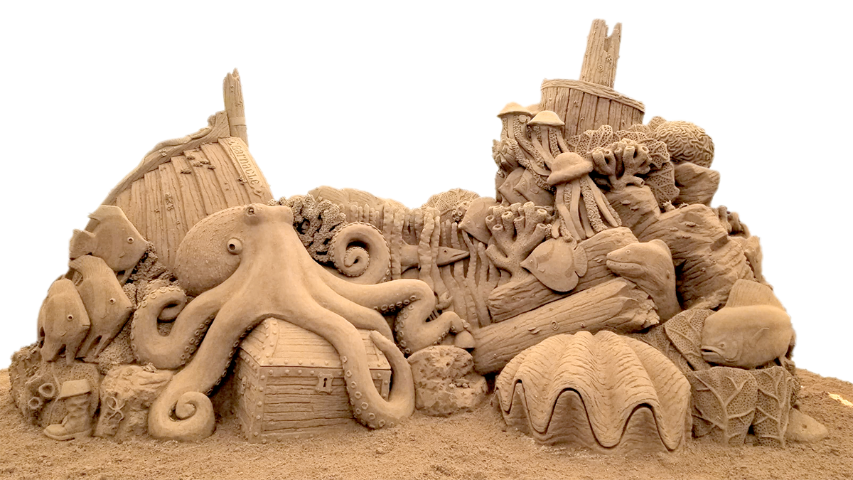 Under the Sea sand sculpture