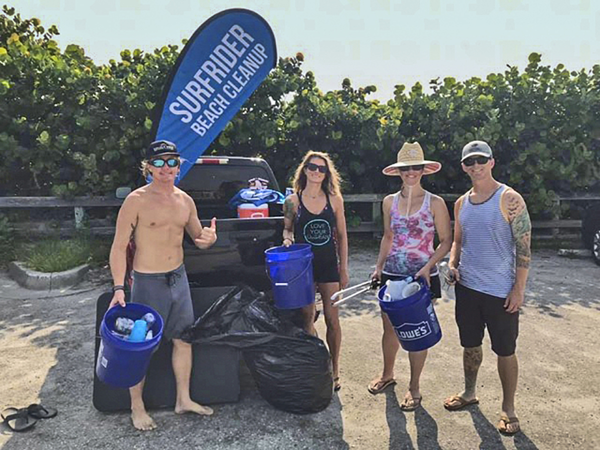 The Surfriders hold a beach cleanup every fourth Saturday of the month. 