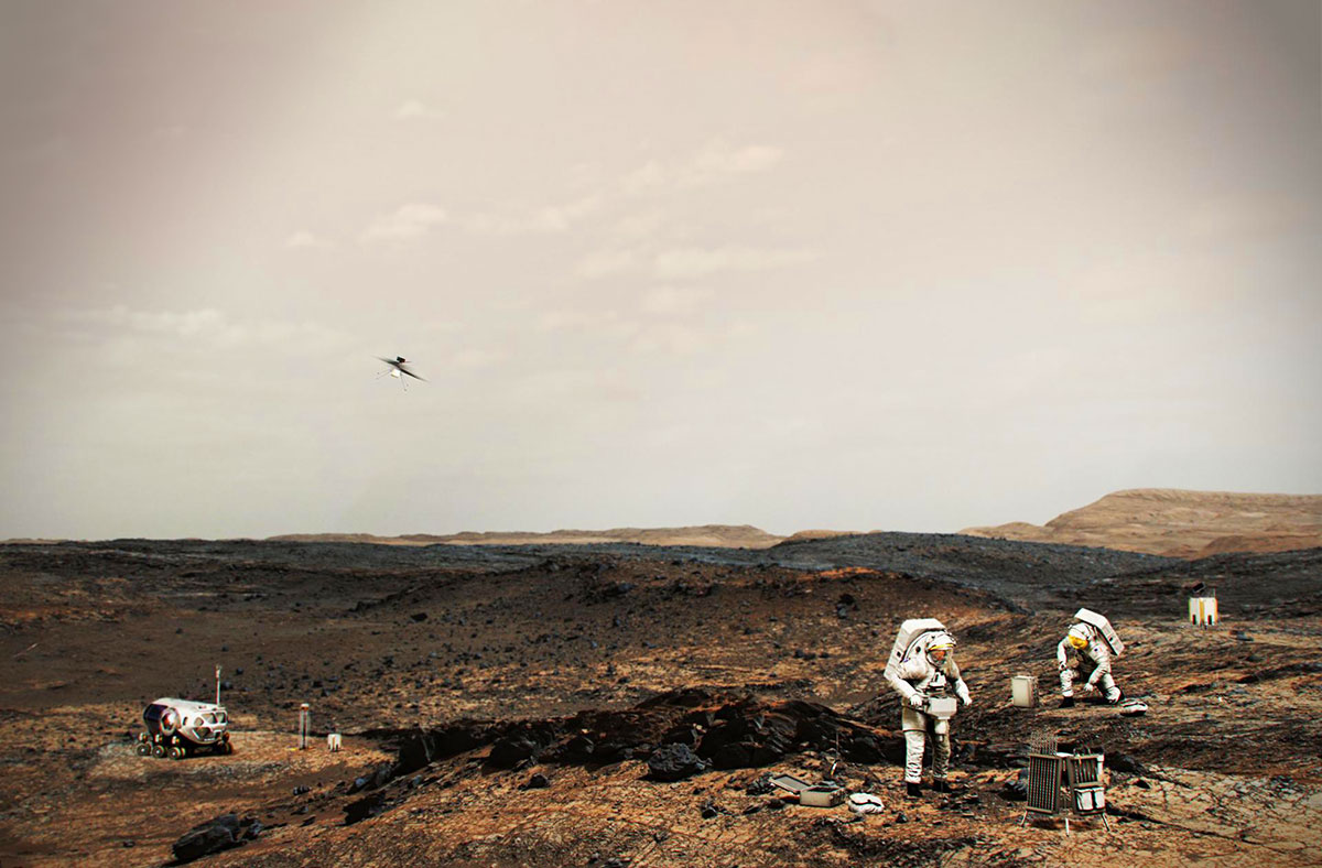 Robotic and human partnerships are critical for astronauts landing on Mars