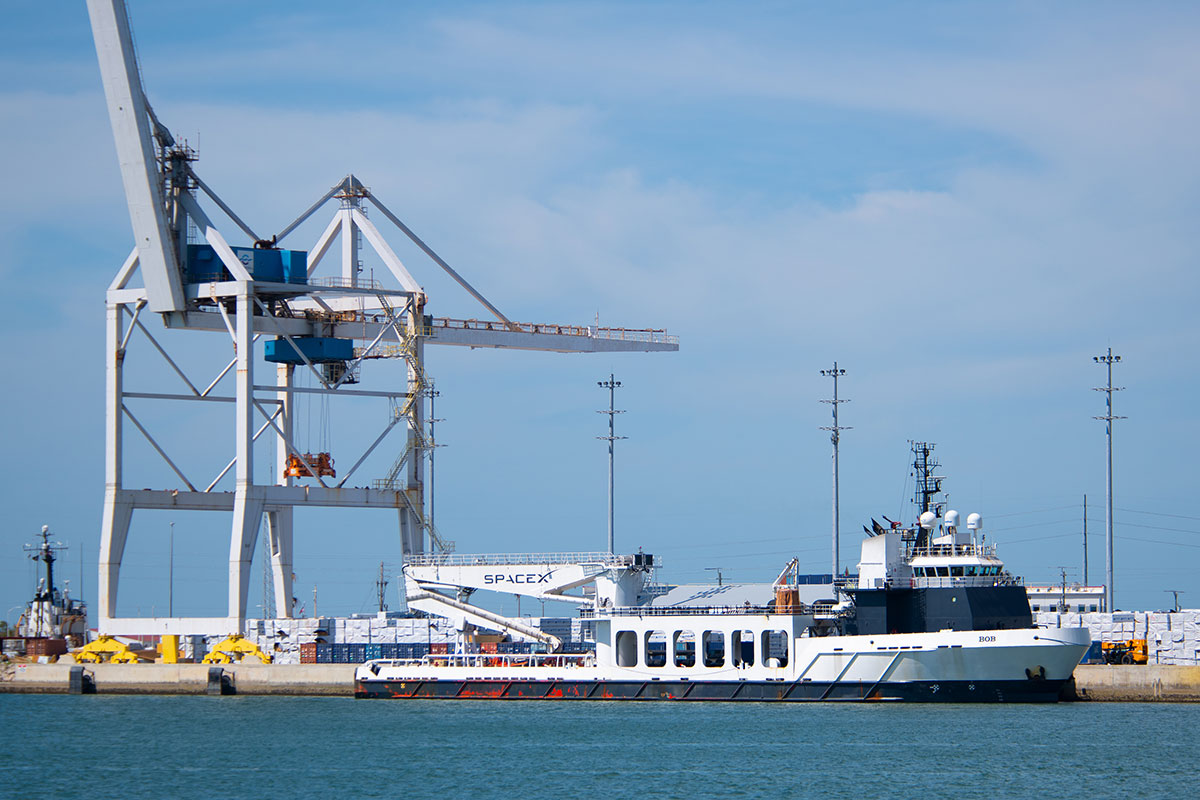 Space X has a berth at the port