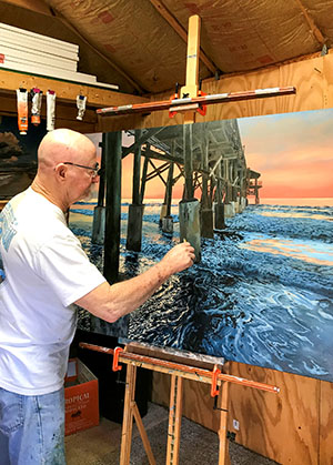 MICHIEL BULLOCK painting a seascape