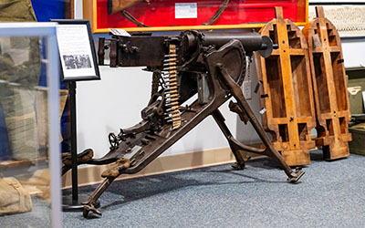 A World War I machine gun.