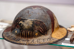A helmet from World War I.