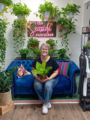 Leslie Thomas, winner of the $15,000 top prize and owner of Seaside Succulents in Cocoa Village, is passionate about sharing her love of plants that are both eco and indoor friendly. 