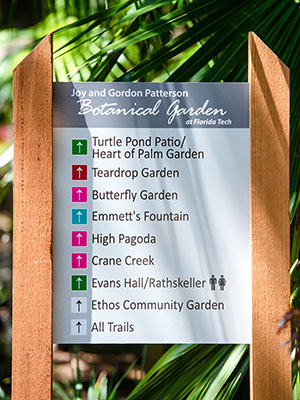 Botanical garden sign