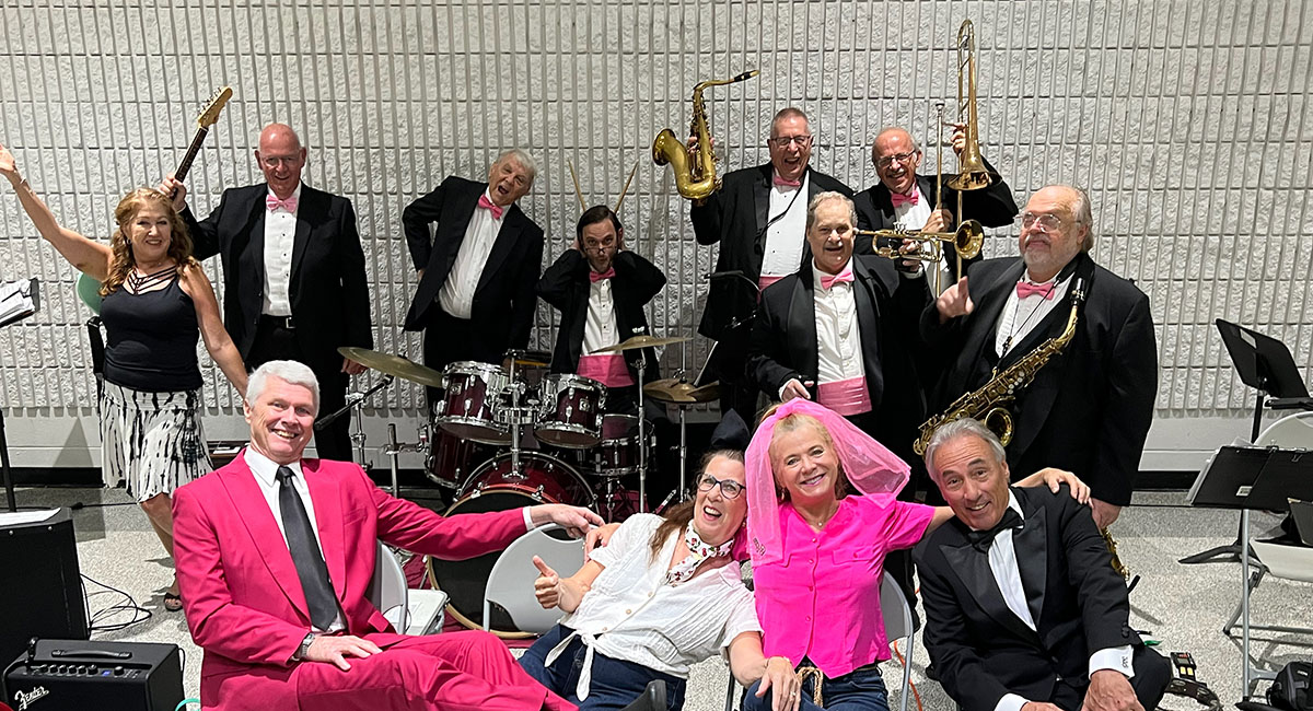 Conducted by Art Martin, the Rock & Roll Revue is a 12-piece group that plays popular music from the 1950s through the 1970s. The ensemble includes an eight-piece combo, vocalist Tony Schillizzi, and the Swingtimers Vocal Trio, consisting of Diana Sageser, Dave Hutson and Robin Krasny.